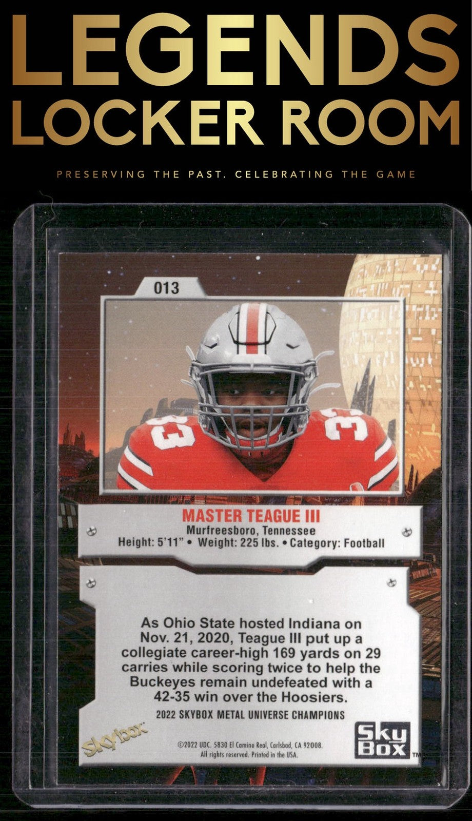 2022 SkyBox Metal Universe Champions #013 Master Teague