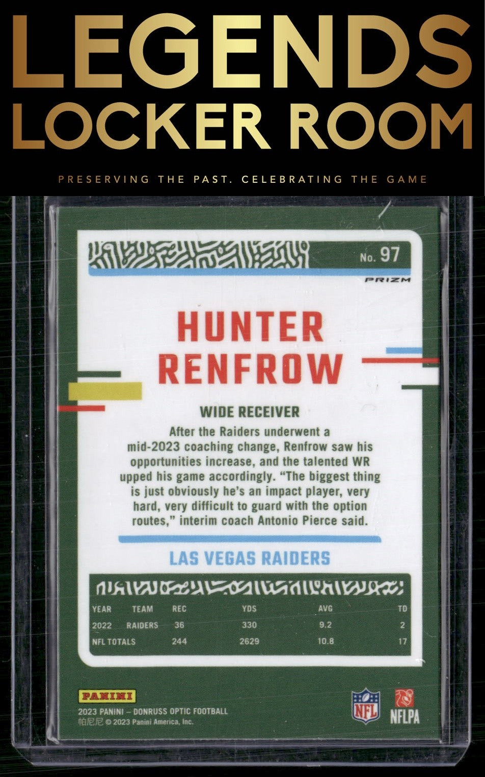 2023 Donruss Optic #97 Hunter Renfrow Holo