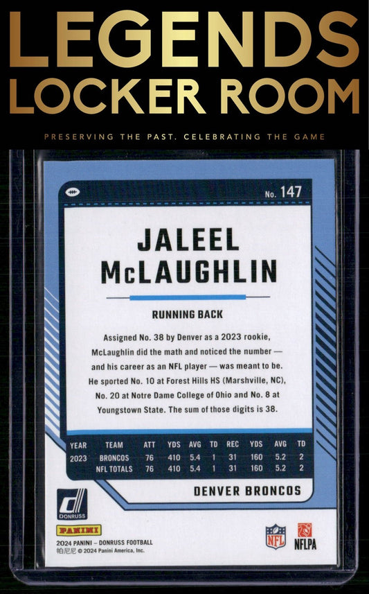 2024 Donruss #147 Jaleel McLaughlin Press Proof Red