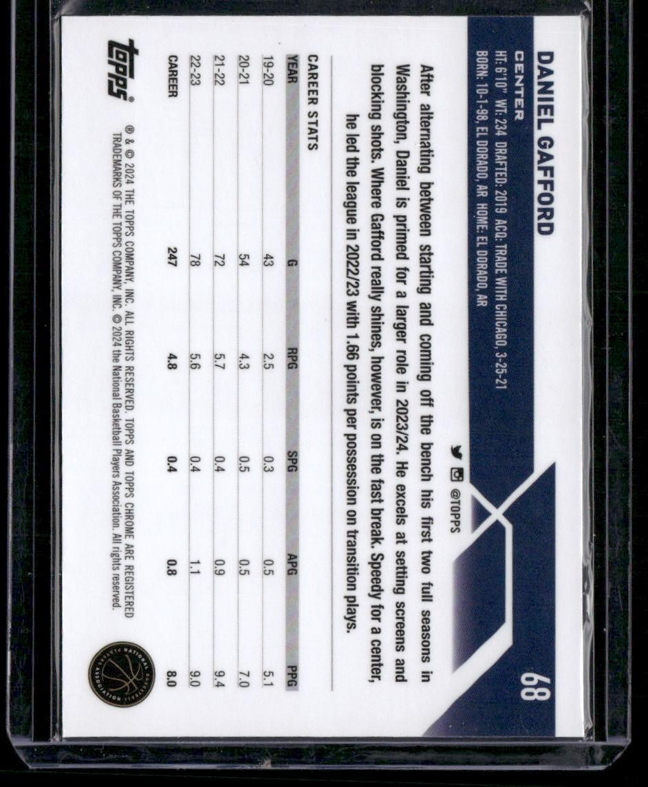 2023-24 Topps Chrome #68 Daniel Gafford