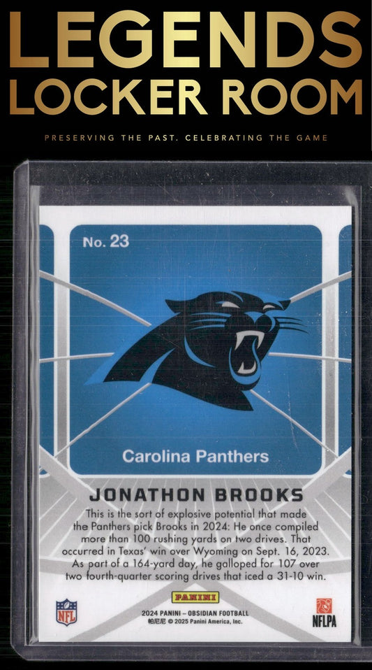 2024 Panini Obsidian #23 Jonathon Brooks Atomic Initials