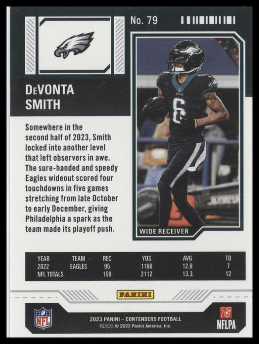 2023 Panini Contenders #79 DeVonta Smith Season Ticket Retail
