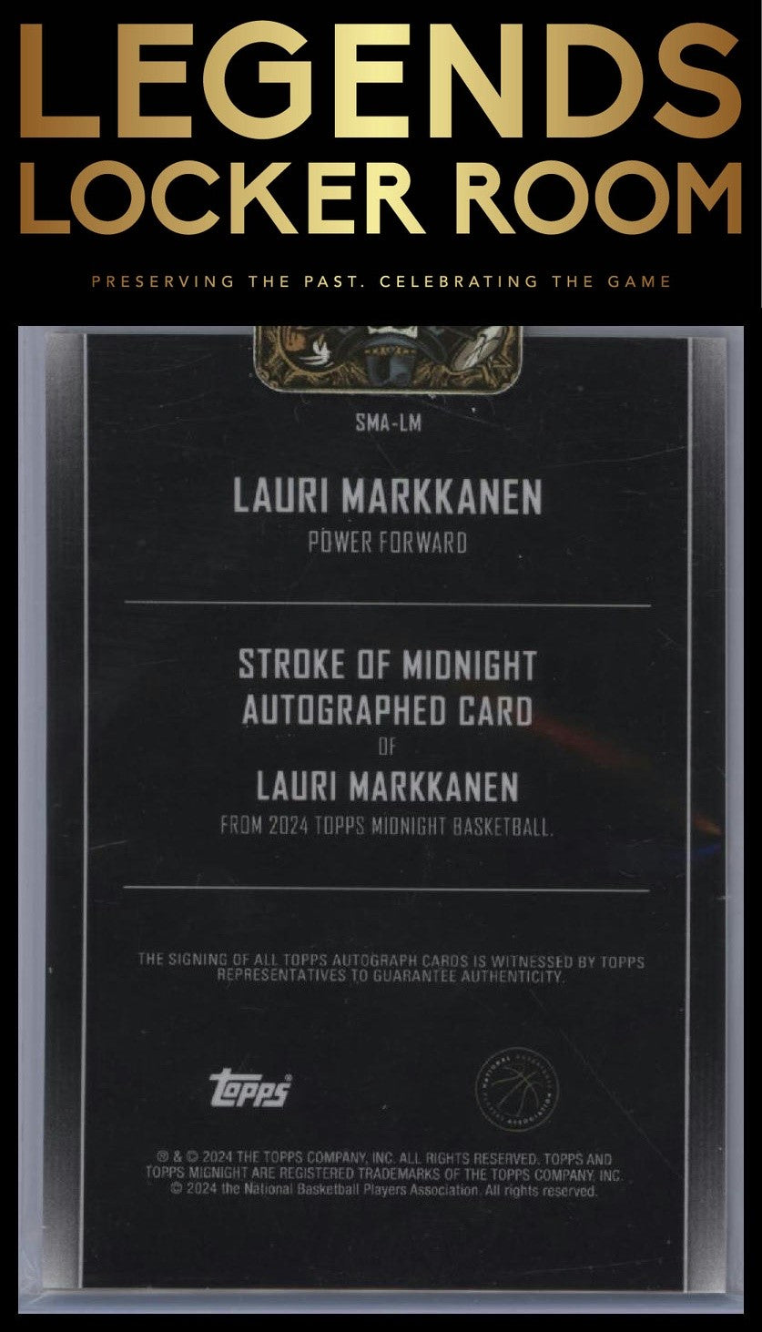 2023-24 Topps Midnight #SMA-LM Lauri Markkanen Stroke of Midnight Autographs