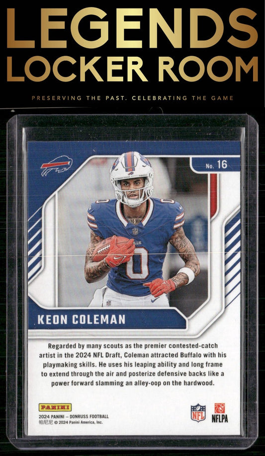 2024 Donruss #16 Keon Coleman The Elite Series Rookies