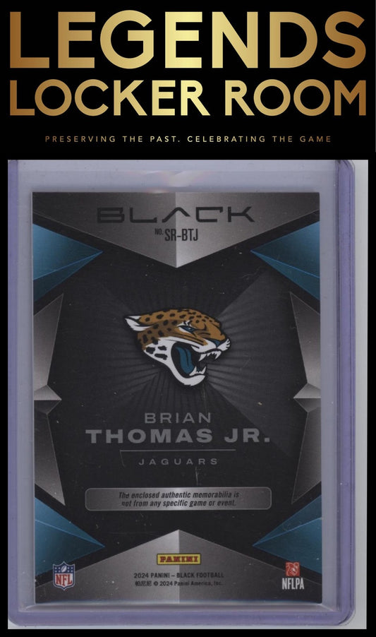 2024 Panini Black #SR-BTJ Brian Thomas Jr. Sizeable Rookie Memorabilia #/150