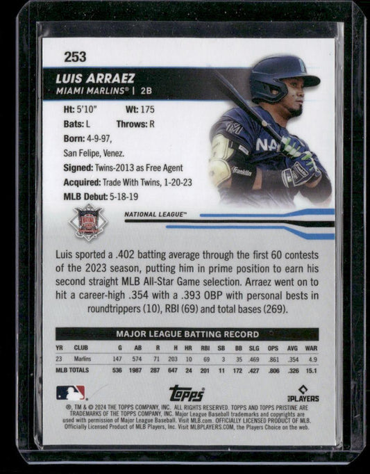 2024 Topps Pristine #253 Luis Arraez