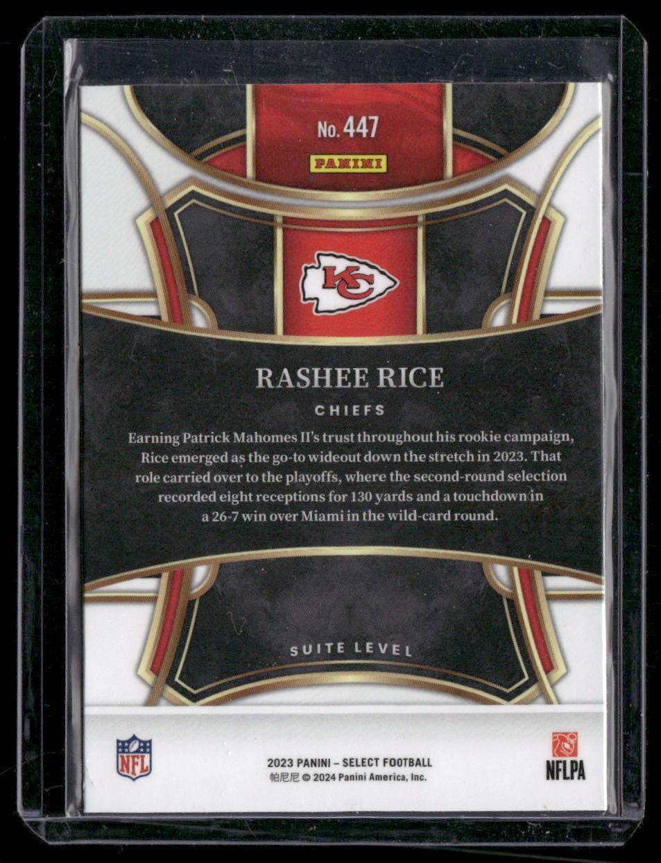 2023 Panini Select #447 Rashee Rice