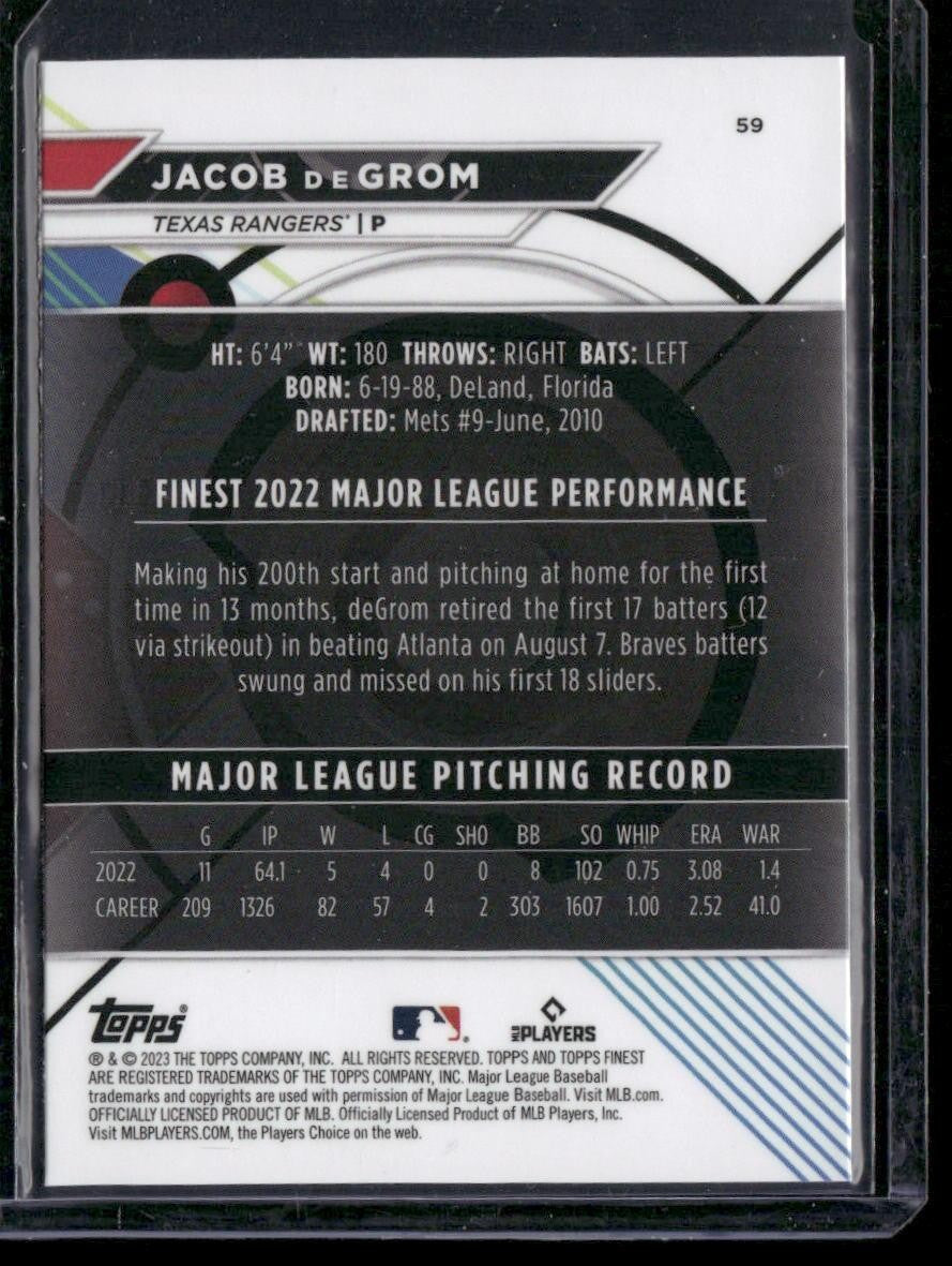 2023 Finest #59 Jacob deGrom