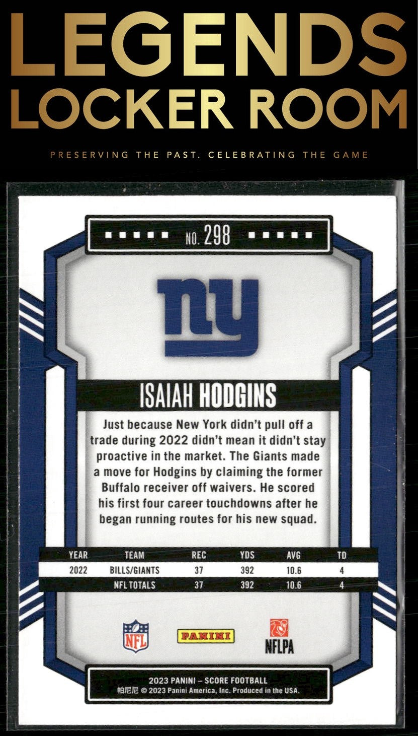 2023 Score #298 Isaiah Hodgins
