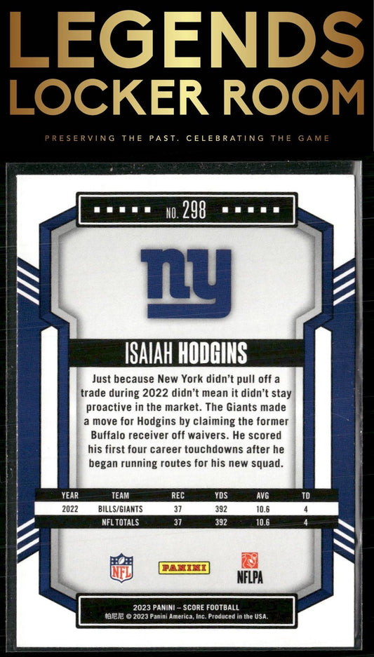 2023 Score #298 Isaiah Hodgins