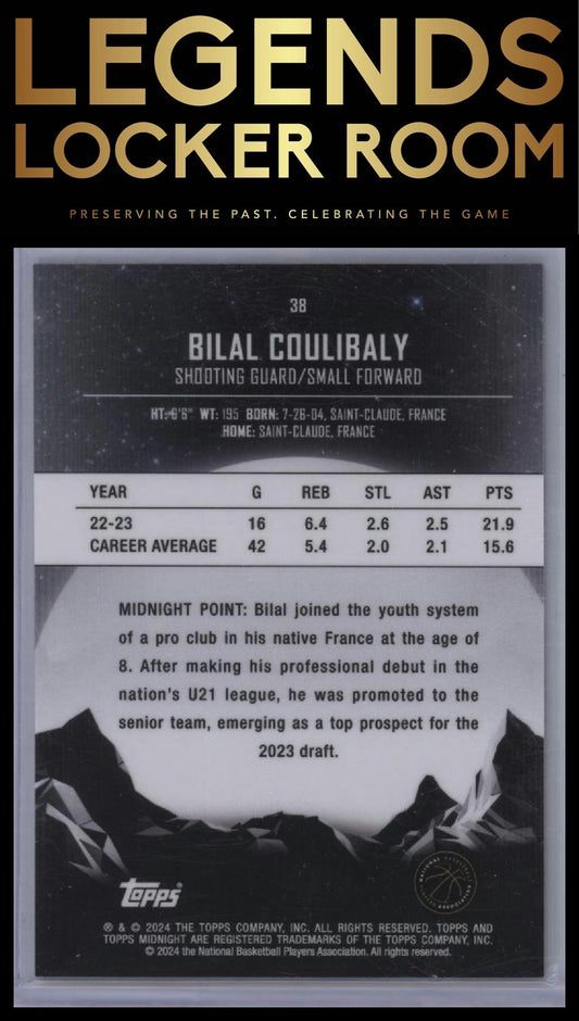 2023-24 Topps Midnight #38 Bilal Coulibaly Twilight #/99