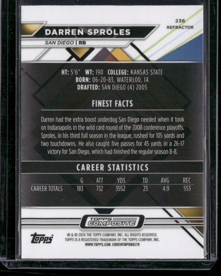 2023 Topps Composite #236 Darren Sproles Finest Refractor