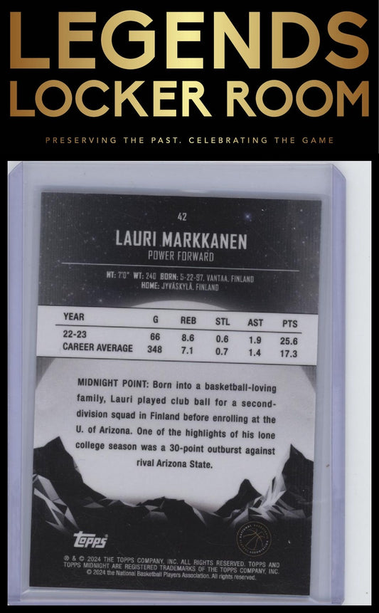 2023-24 Topps Midnight #42 Lauri Markkanen