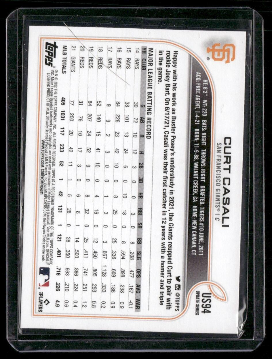2022 Topps Update #US94 Curt Casali