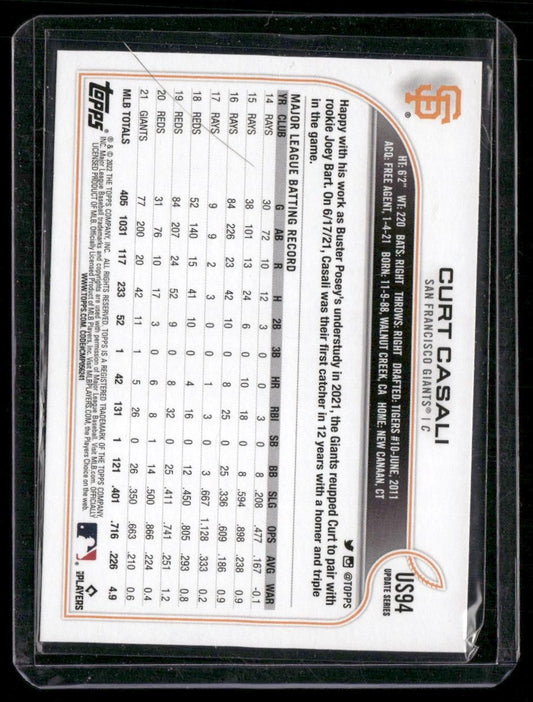 2022 Topps Update #US94 Curt Casali