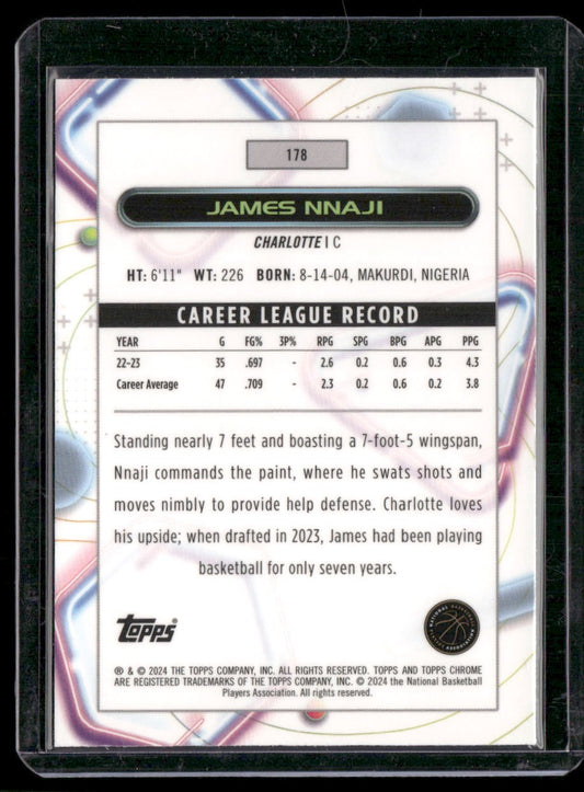 2023-24 Topps Chrome Cosmic #178 James Nnaji