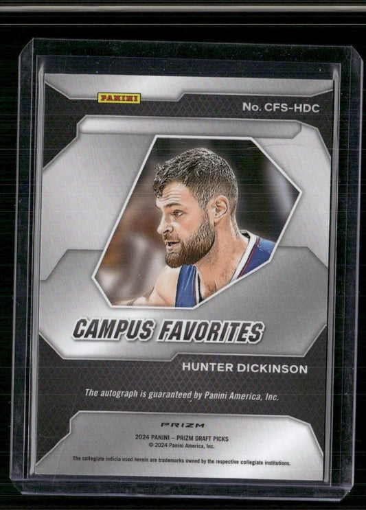 2024 Panini Prizm Draft Picks Hunter Dickinson Campus Fav Auto Prizms Hyper