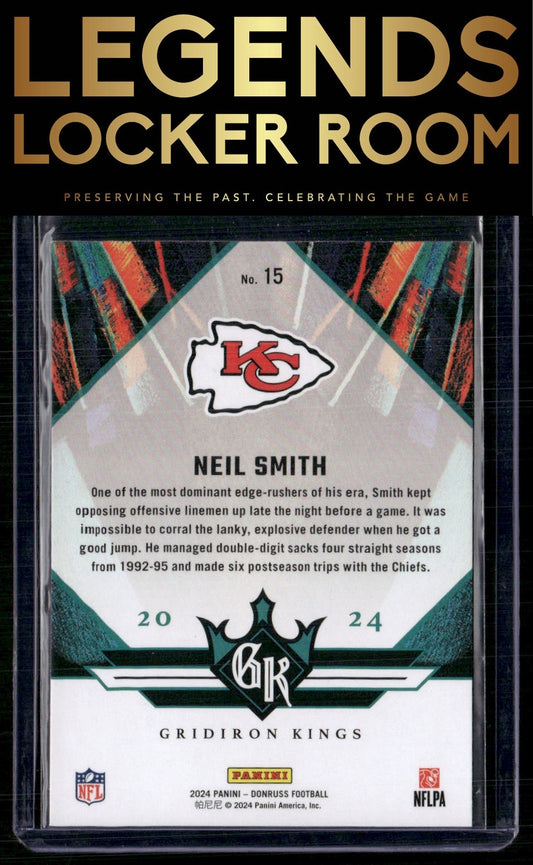 2024 Donruss #15 Neil Smith All-Time Gridiron Kings