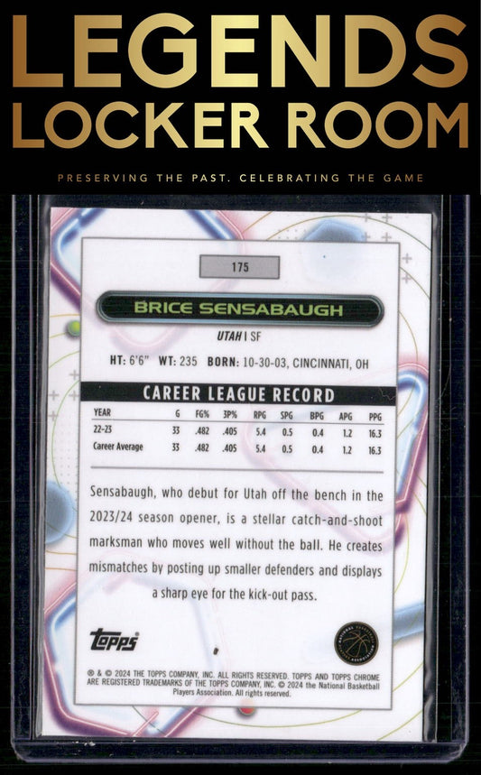 2023-24 Topps Chrome Cosmic #175 Brice Sensabaugh