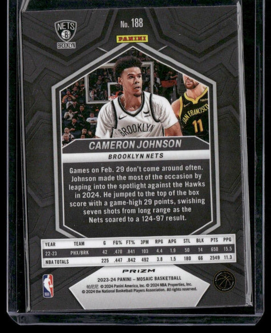 2023-24 Panini Mosaic #188 Cameron Johnson Green