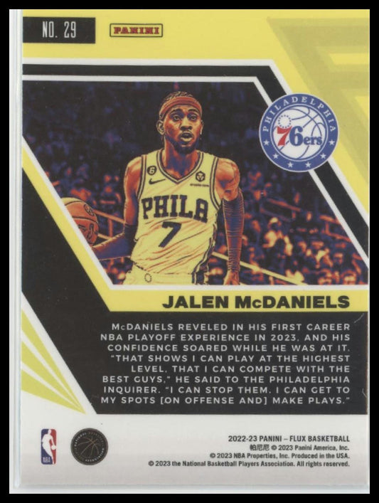 2022-23 Panini Flux #29 Jalen McDaniels