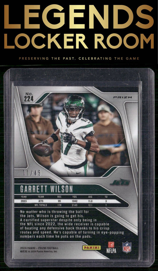 2024 Panini Prizm #224 Garrett Wilson Purple Power #/49