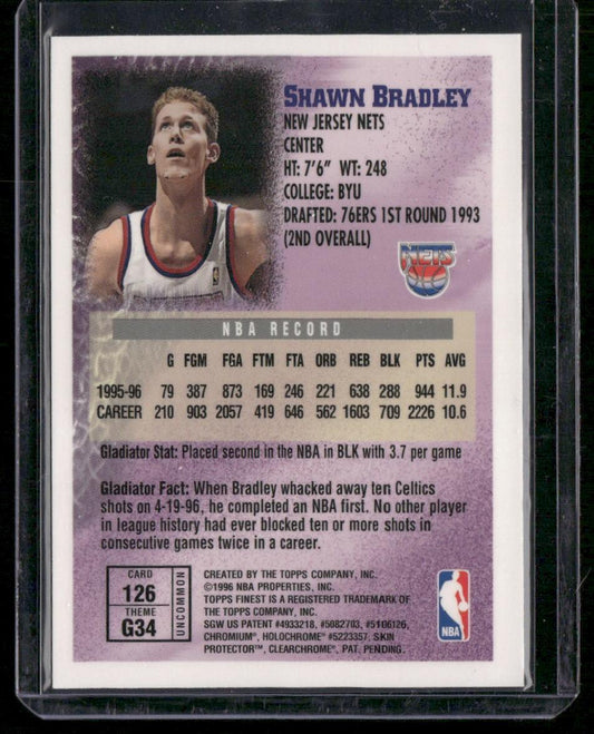 1996 topps finest gladiators 126 shawn bradley