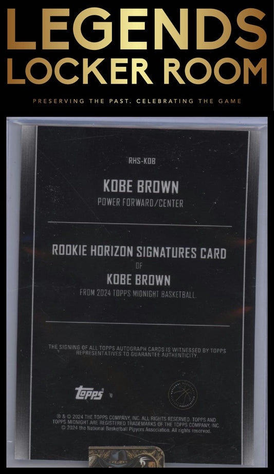 2023-24 Topps Midnight #RHS-KOB Kobe Brown Rookie Horizon Signatures
