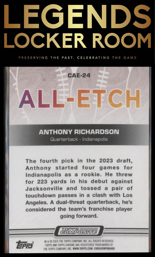2023 Topps Composite #CAE-24 Anthony Richardson Chrome All-Etch