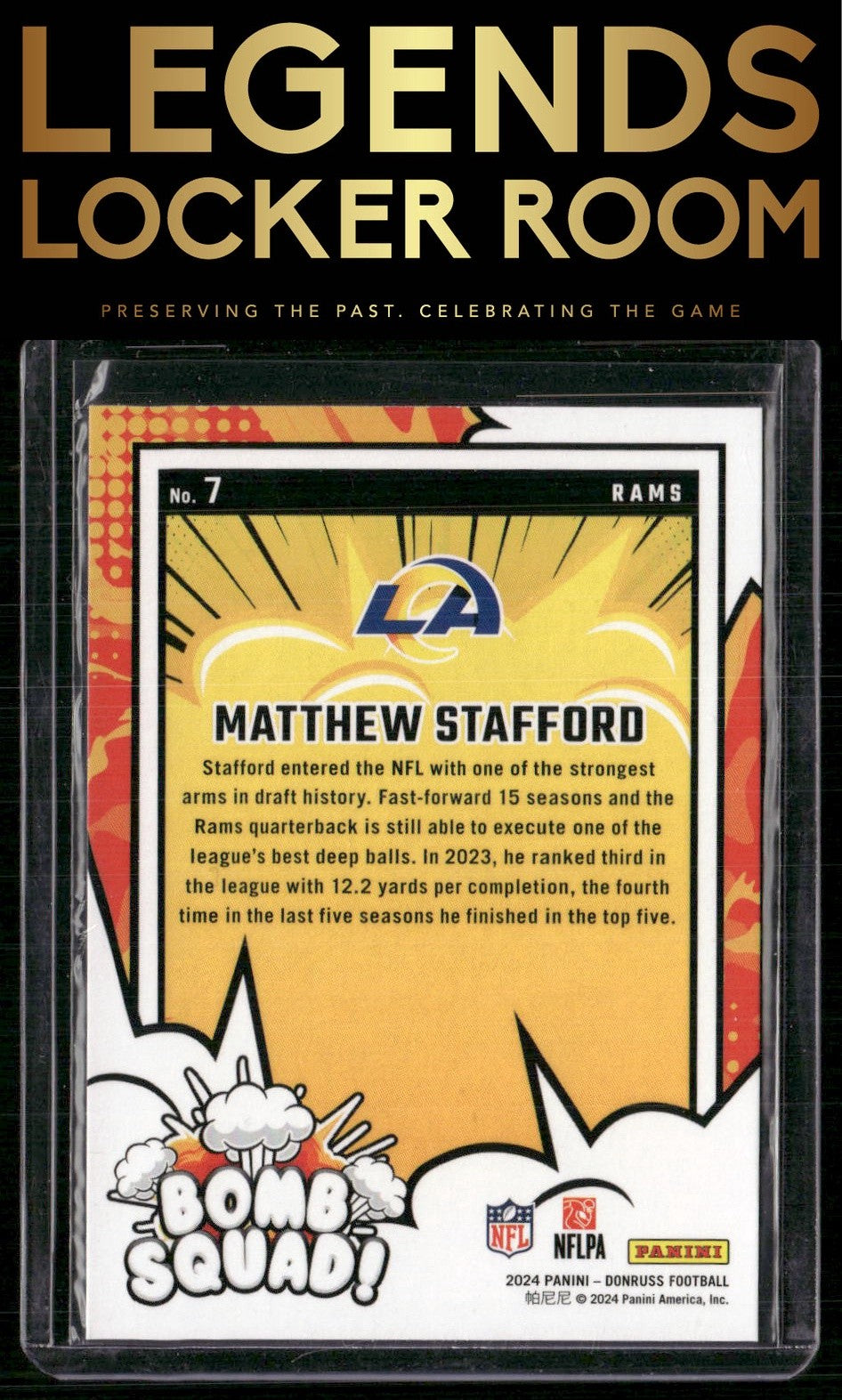 2024 Donruss #7 Matthew Stafford Bomb Squad