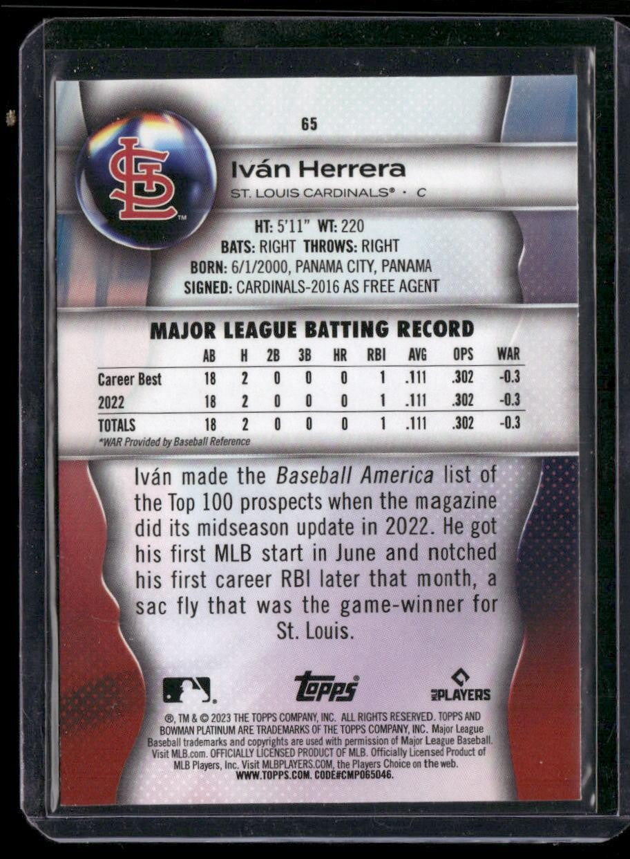 2023 Bowman Platinum #65 Iván Herrera