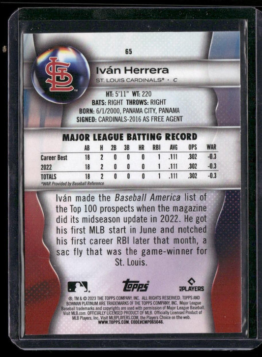 2023 Bowman Platinum #65 Iván Herrera