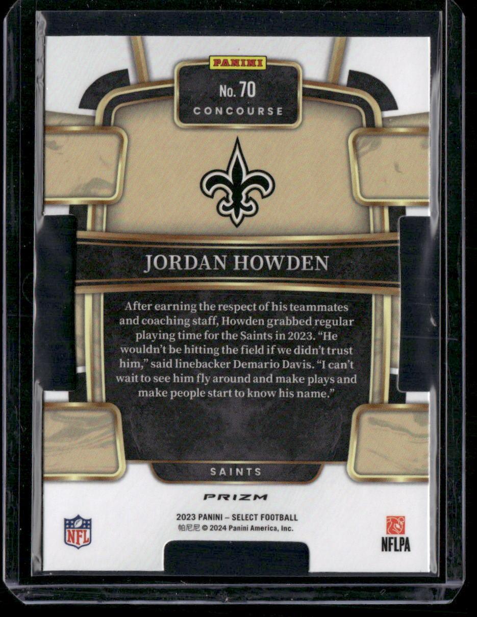 2023 Panini Select #70 Jordan Howden Red and Blue Prizms Die Cuts