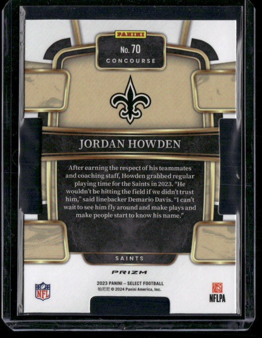 2023 Panini Select #70 Jordan Howden Red and Blue Prizms Die Cuts