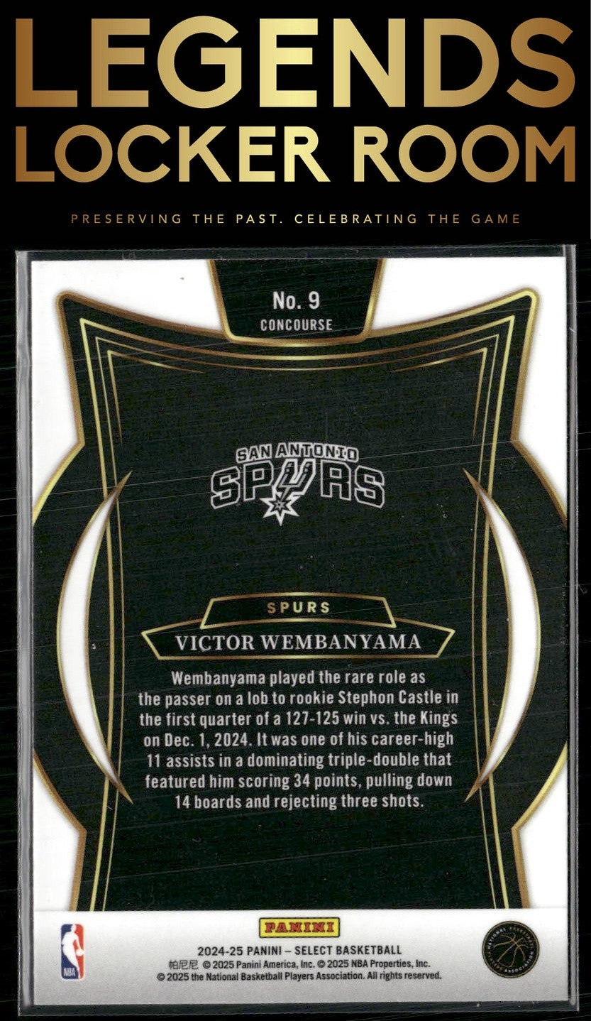 2024-25 Panini Select #9 Victor Wembanyama