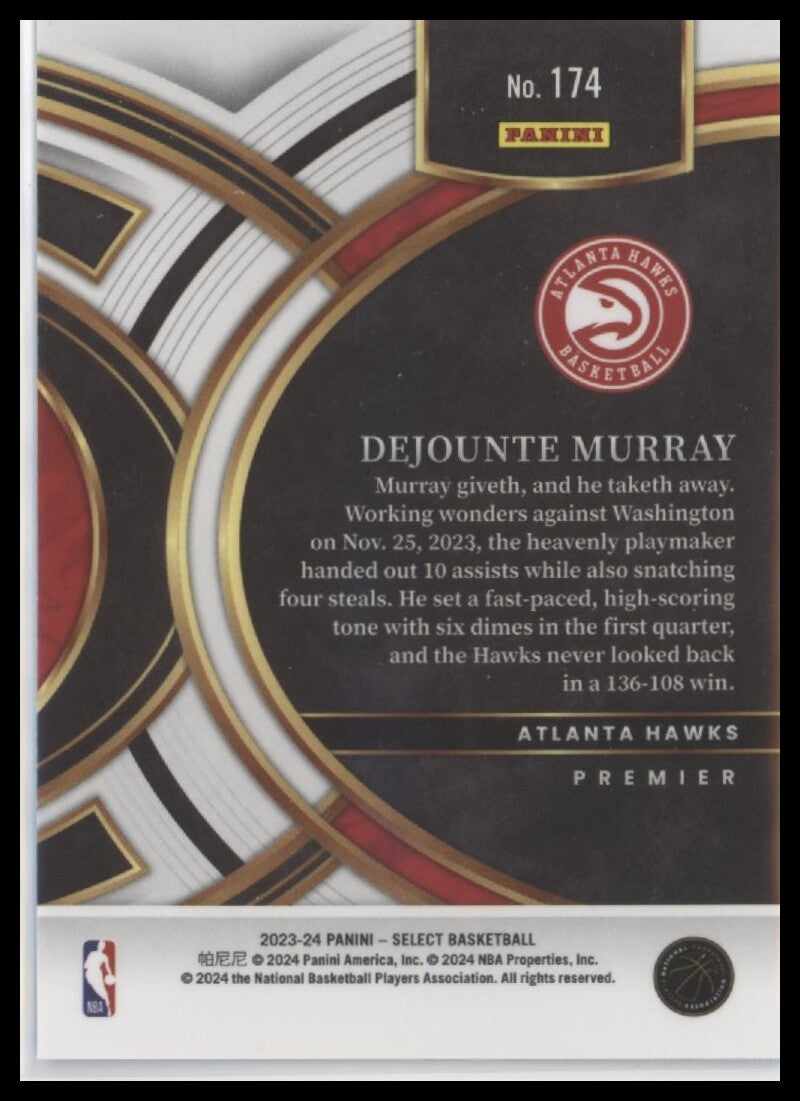 2023-24 Panini Select #174 Dejounte Murray Blue (Retail Base)