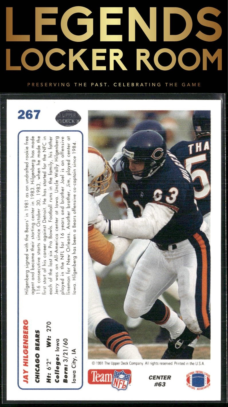 1991 Upper Deck #267 Jay Hilgenberg