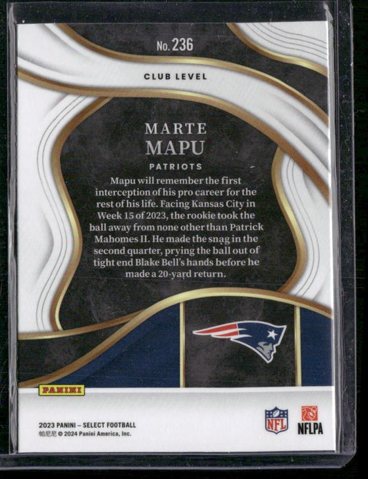 2023 Panini Select #236 Marte Mapu