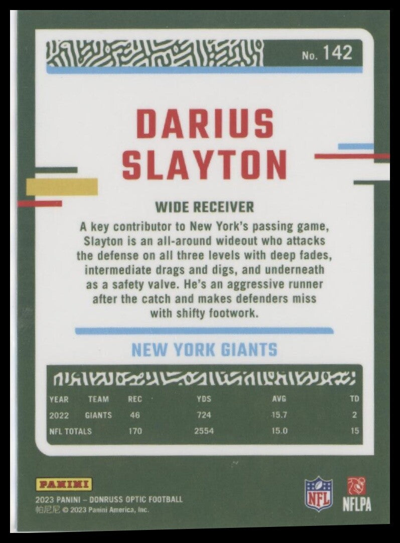 2023 Donruss Optic #142 Darius Slayton