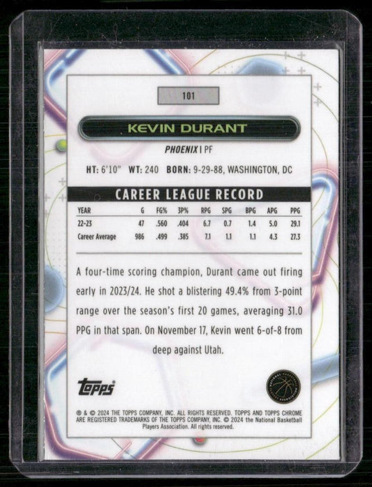 2023-24 Topps Chrome Cosmic #101 Kevin Durant Nucleus Refractors