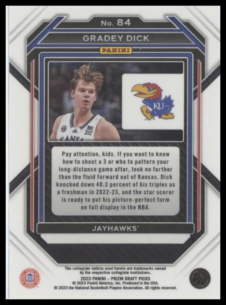 2023 Panini Prizm Draft Picks #84 Gradey Dick
