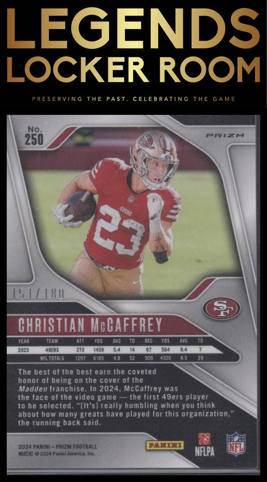 2024 Panini Prizm #250 Christian McCaffrey Hyper #/180