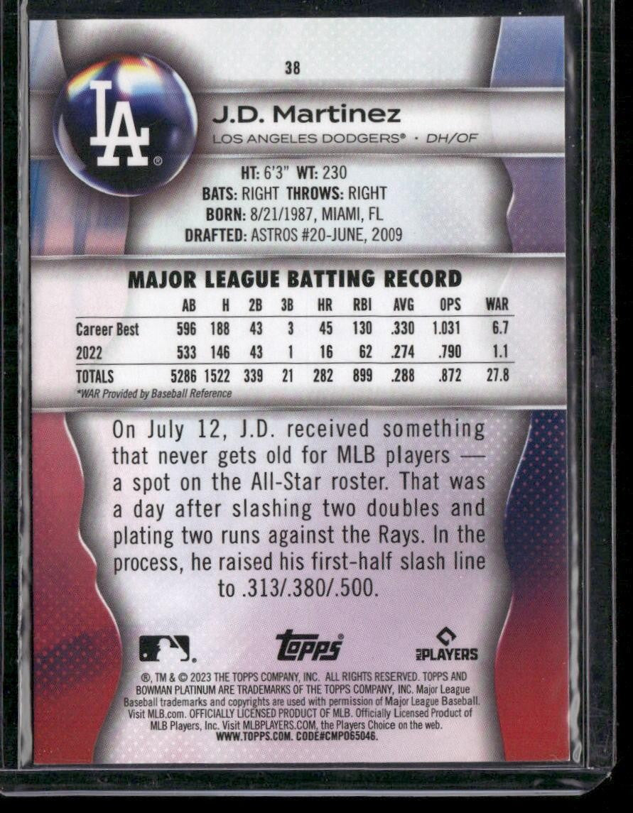2023 Bowman Platinum #38 J.D. Martinez