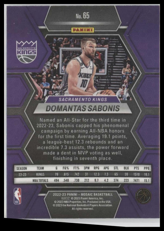 2022-23 Panini Mosaic Domantas Sabonis