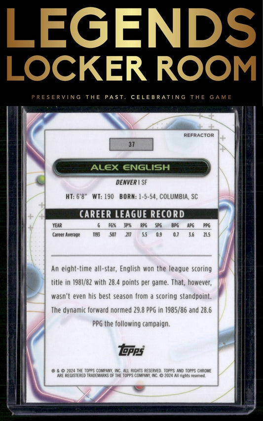 2023-24 Topps Chrome Cosmic #37 Alex English Refractors