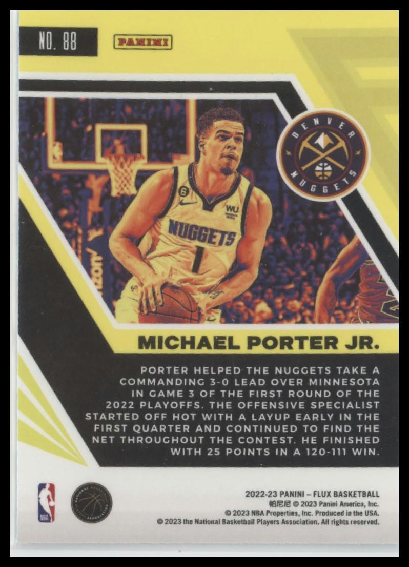 2022-23 Panini Flux #88 Michael Porter Jr.
