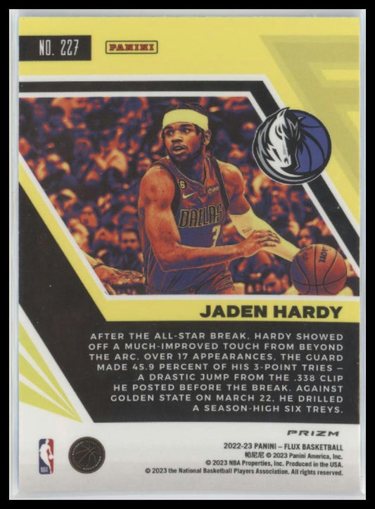 2022-23 Panini Flux #227 Jaden Hardy Red Cracked Ice