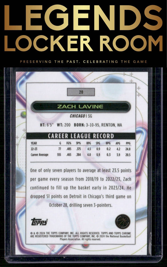 2023-24 Topps Chrome Cosmic #20 Zach Lavine