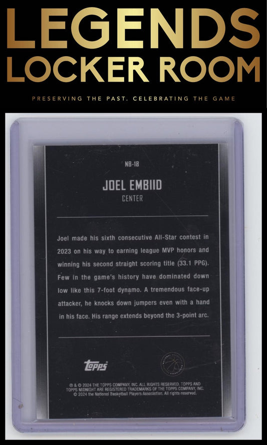 2023-24 Topps Midnight #NB-18 Joel Embiid Nightball