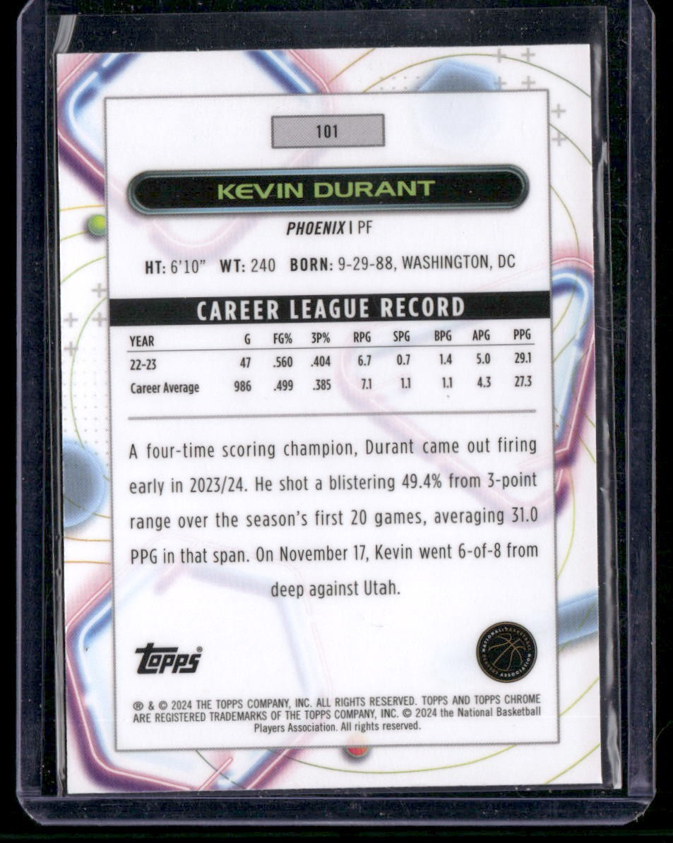 2023-24 Topps Chrome Cosmic #101 Kevin Durant